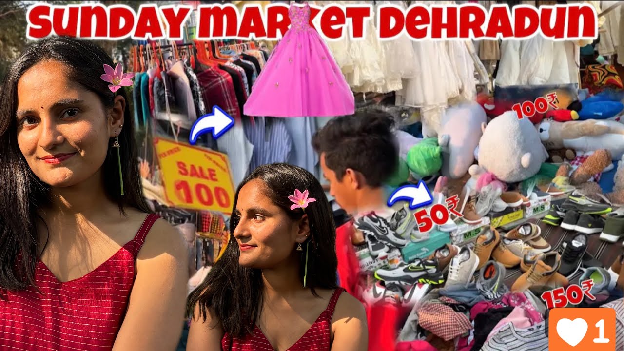 Sunday Market Dehradun🛍️ | Chaepest Market Of Dehradun🩷#shopping|Summer Collection #shoppingvlog ing