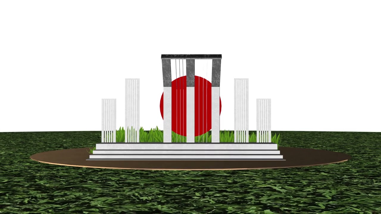 Bangladesh Shaheed Minar 3D