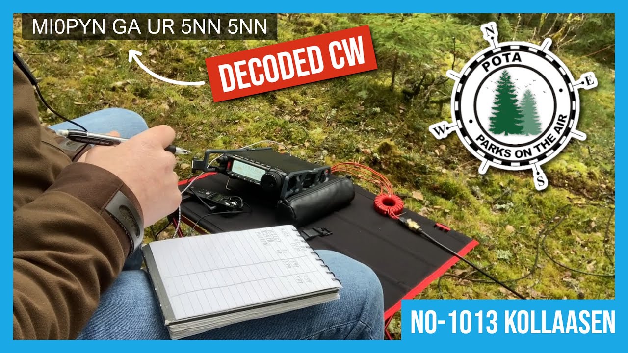 Slow and Easy to Follow CW POTA Activation With Subtitles