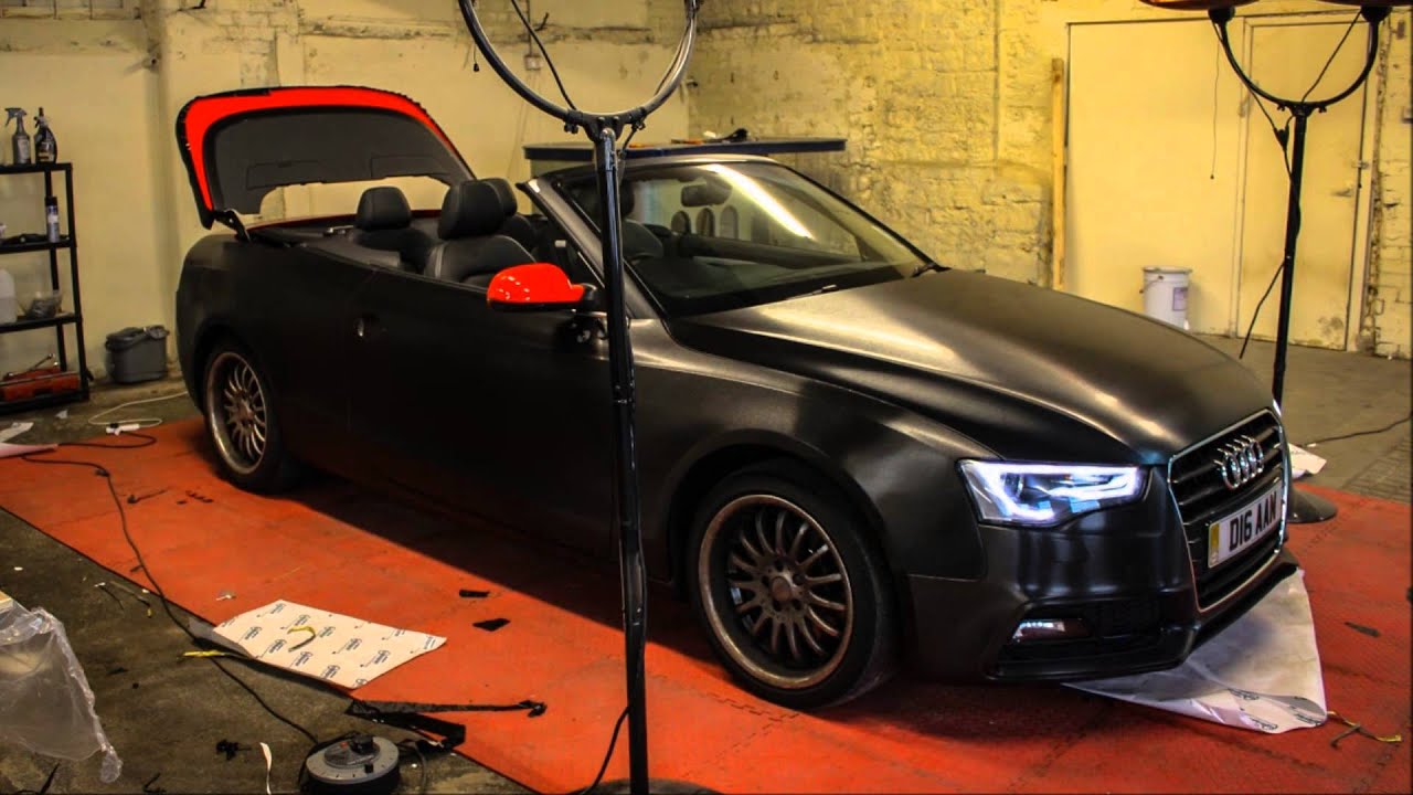 Audi A5 S Line Brushed Black Metallic wrap from Gold Mirror Carbon GSTARWRAPS