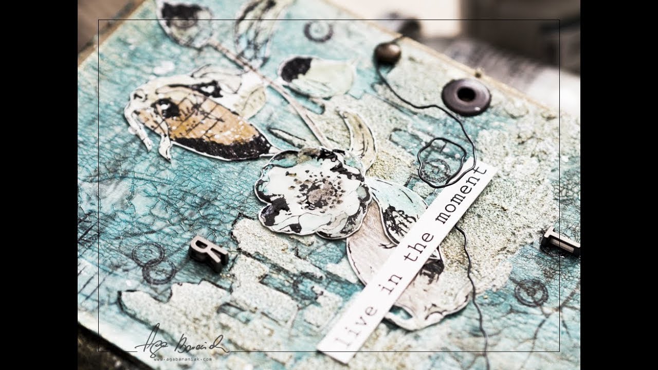 Vintage journal cover with Compose Your Life Collection by Aga Baraniak