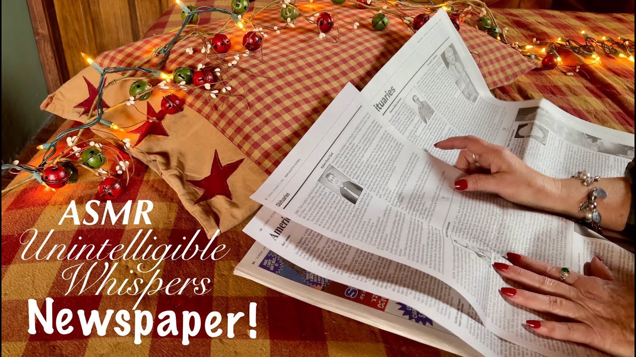 ASMR Newspapers! (Breathy Unintelligible Whispers) 