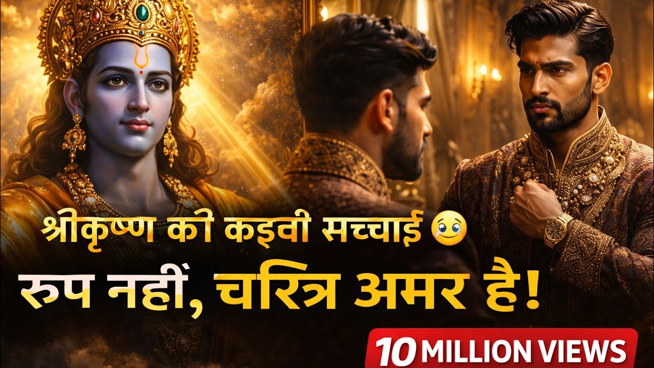 श्रीकृष्ण की कड़वी सच्चाई 😳 | रूप नहीं, चरित्र अमर है | Krishna Motivation Speech