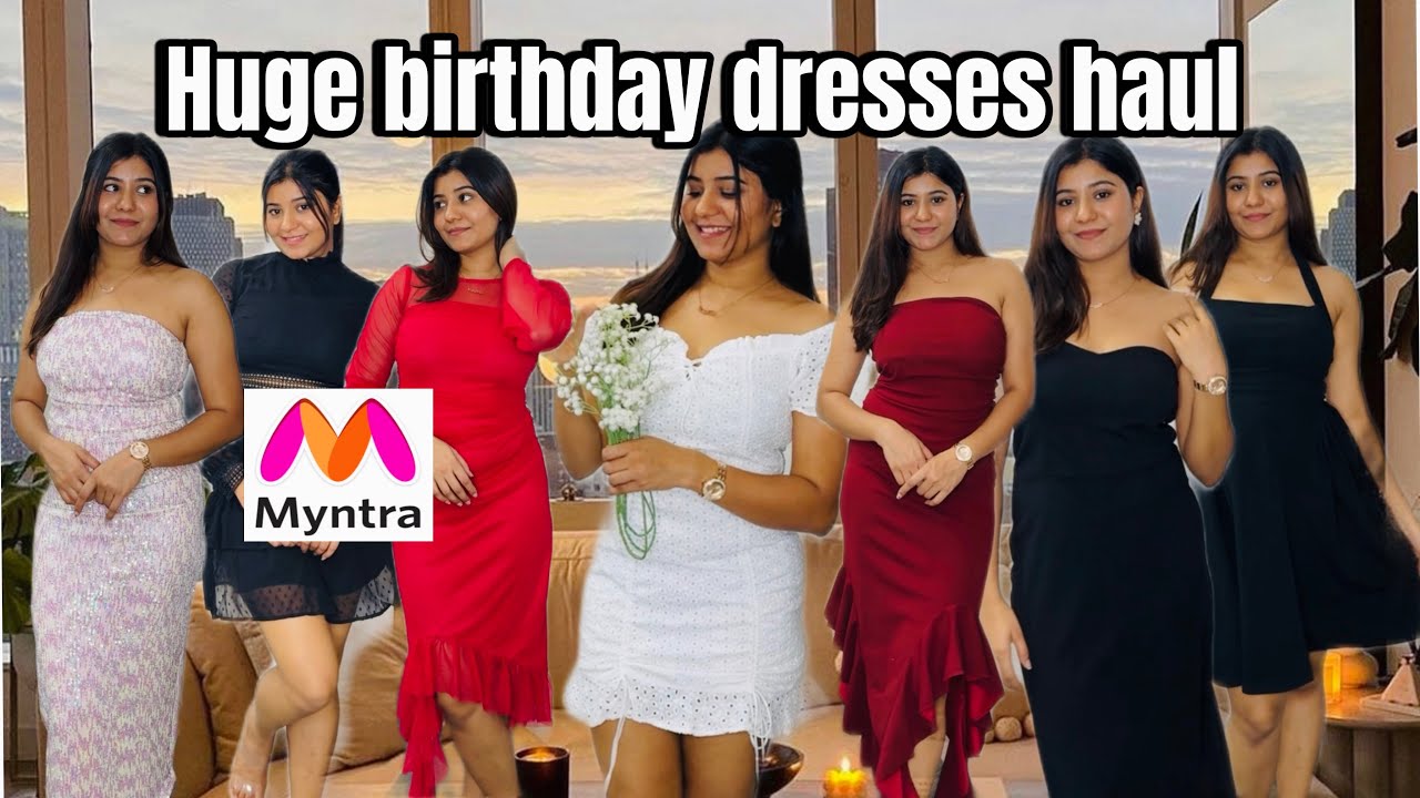 Myntra huge birthday dresses haul 🥳 bodycon,maxi,Midi try on haul | party wear dresses #birthday