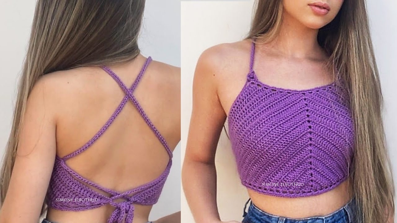 Cropped de Croche fácil de fazer Iniciantes Simone Eleotério