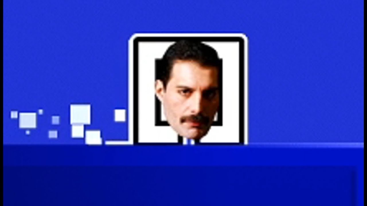Freddie Mercury Plays Geometry Dash