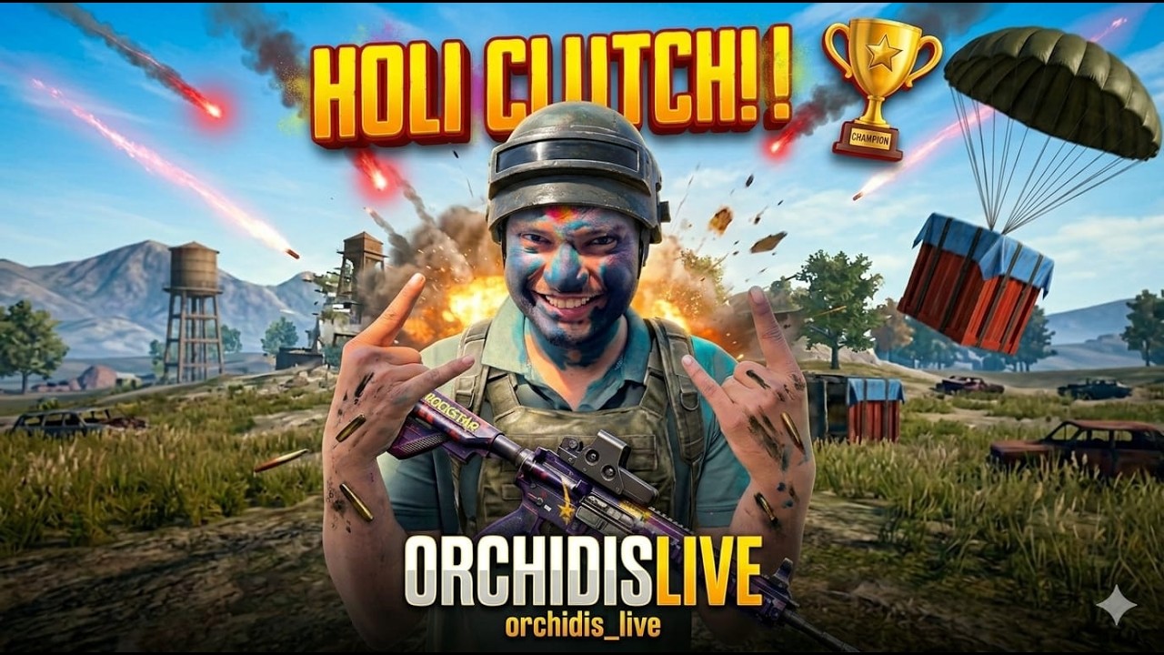 AGRESSIVE GAMEPLAY|| happy holi guys || BGMI LIVE || TEAM CODE ||  #short #bgmilive #pubgmobile