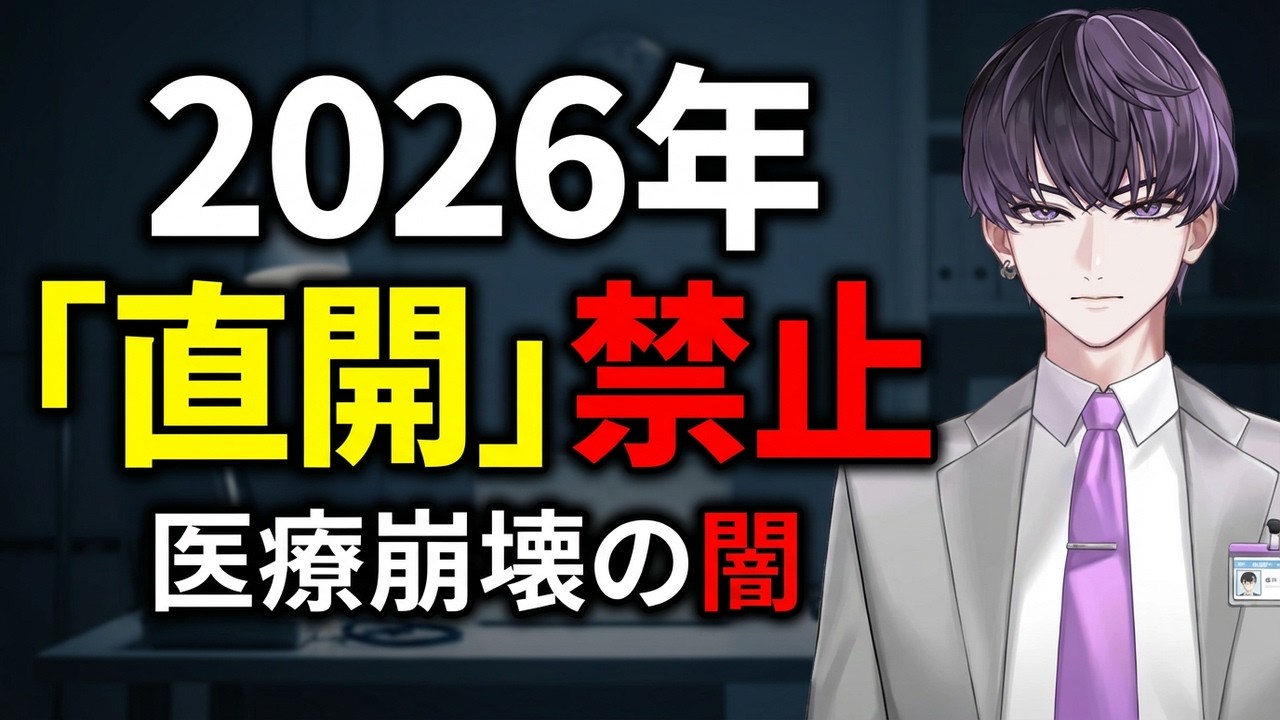 【2026年】ついに「直開」（ちょくかい）が事実上禁止。若手医師と患者を食い物にする巨大資本の闇について語ります【2026年法改正・診療報酬改定】（字幕付き）