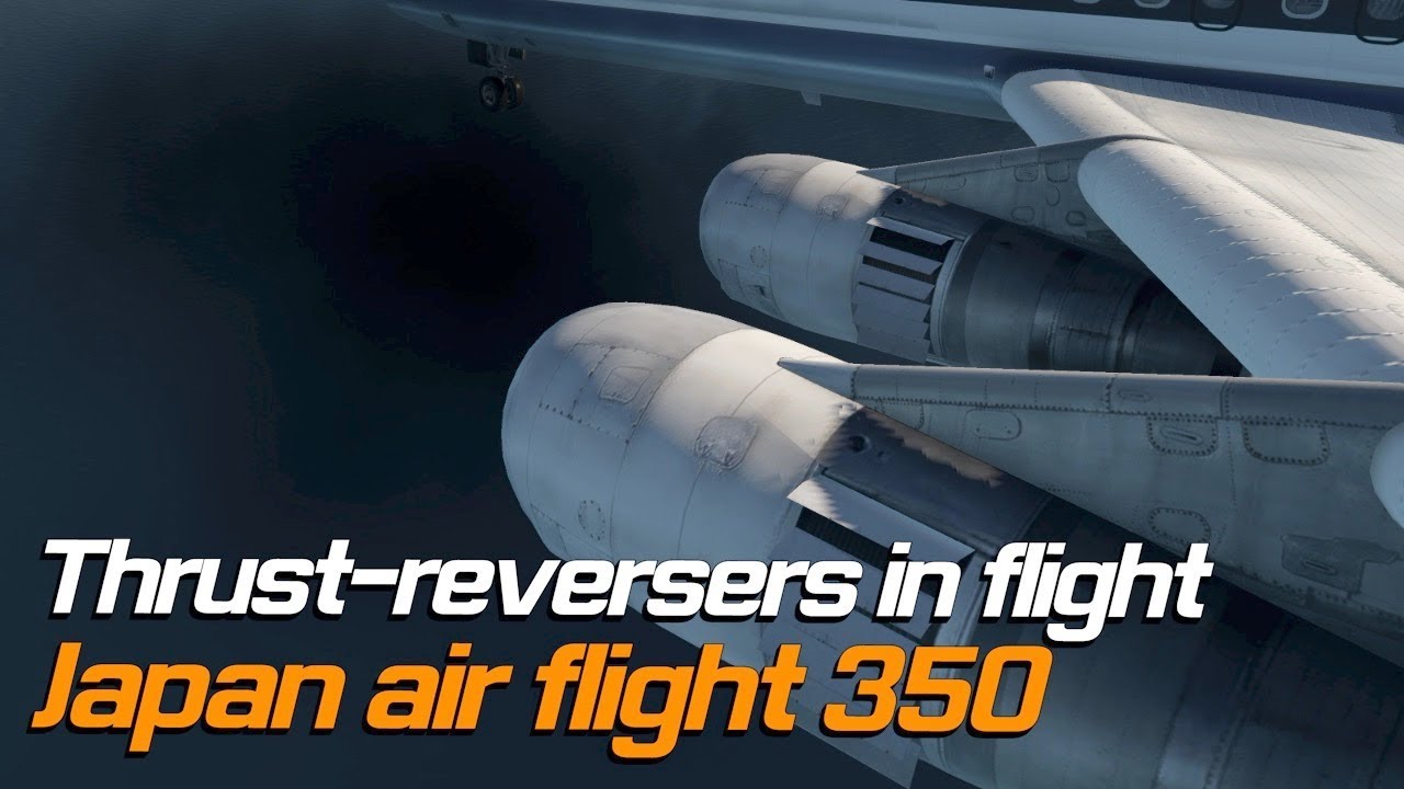 Thrust-reversers in flight, Japan air flight 350