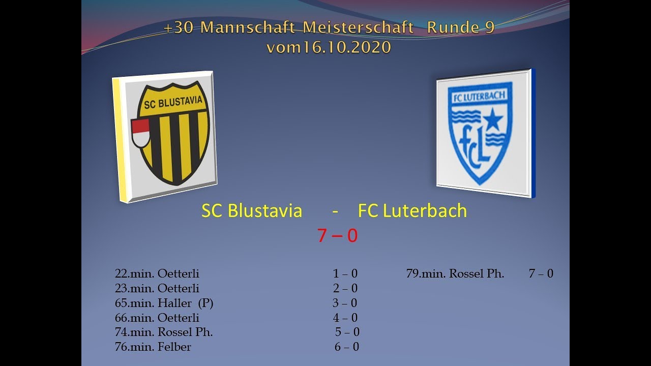 +30 Meisterschaft SC Blustavia - FC Luterbach