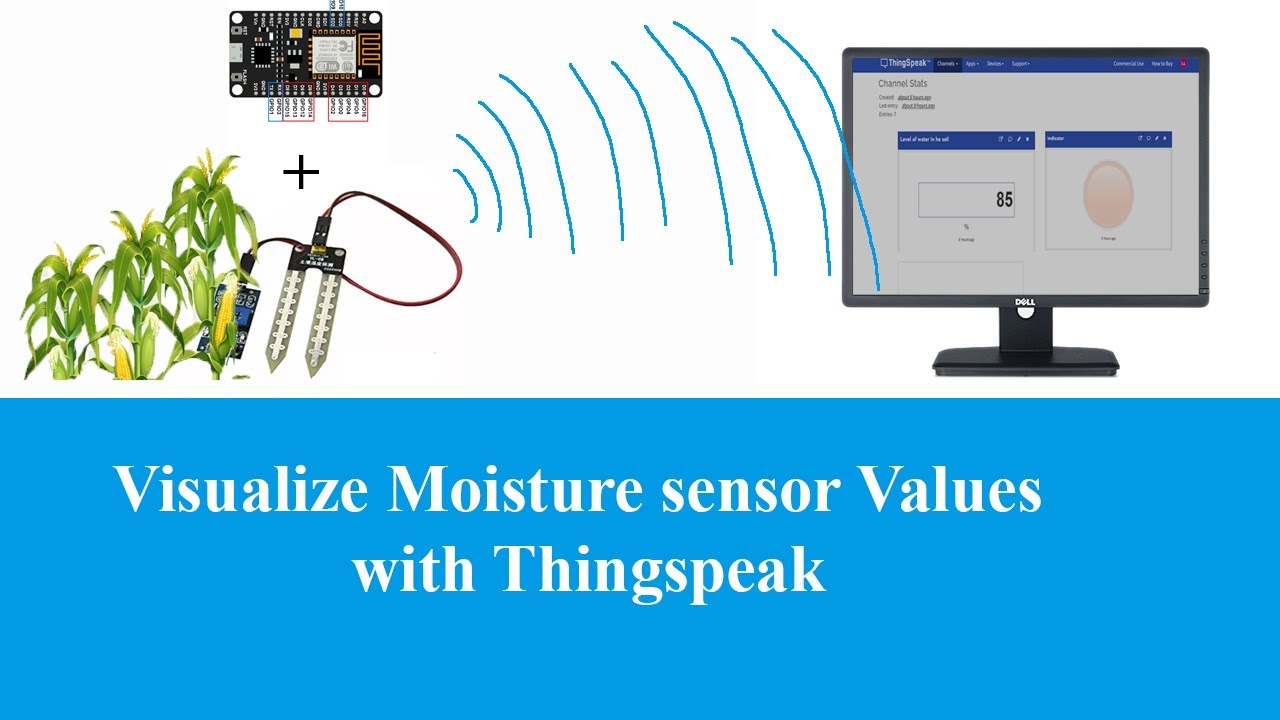 How to display soil moisture data data with thingspeak #thingspeak #esp8266