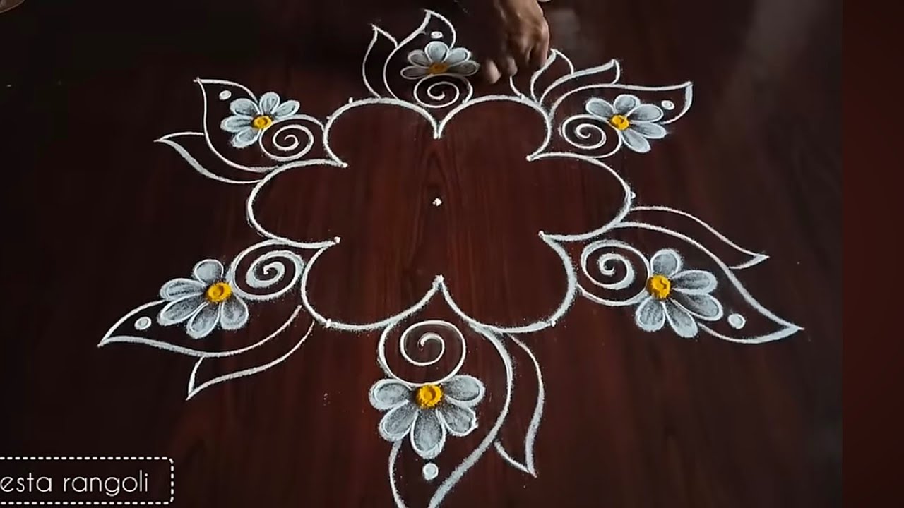 2 Friday special rangoli designs 5×3 dot's....