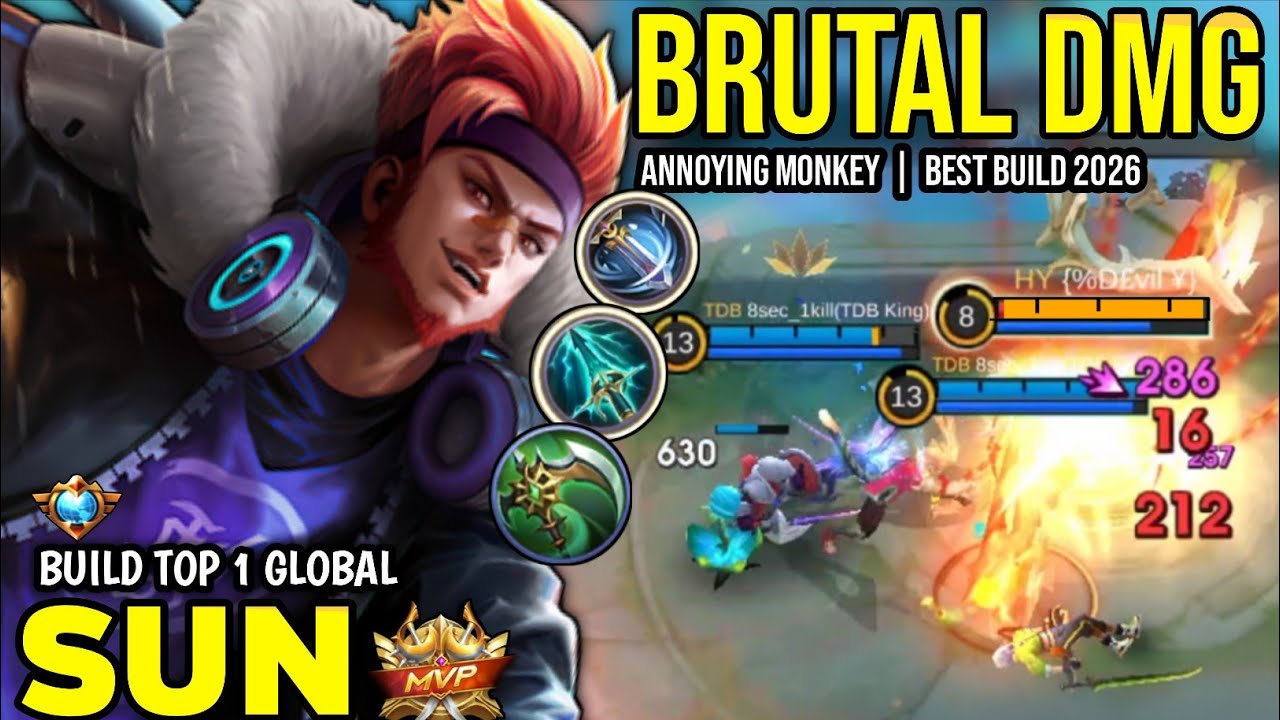 SUN BEST BUILD 2026 | BUILD TOP 1 GLOBAL SUN GAMEPLAY | MOBILE LEGENDS✓