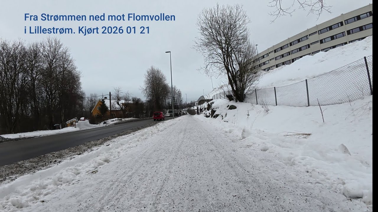 Sykkeltur 2026 01 21 Flomvollen Lillestrøm fra front kamera
