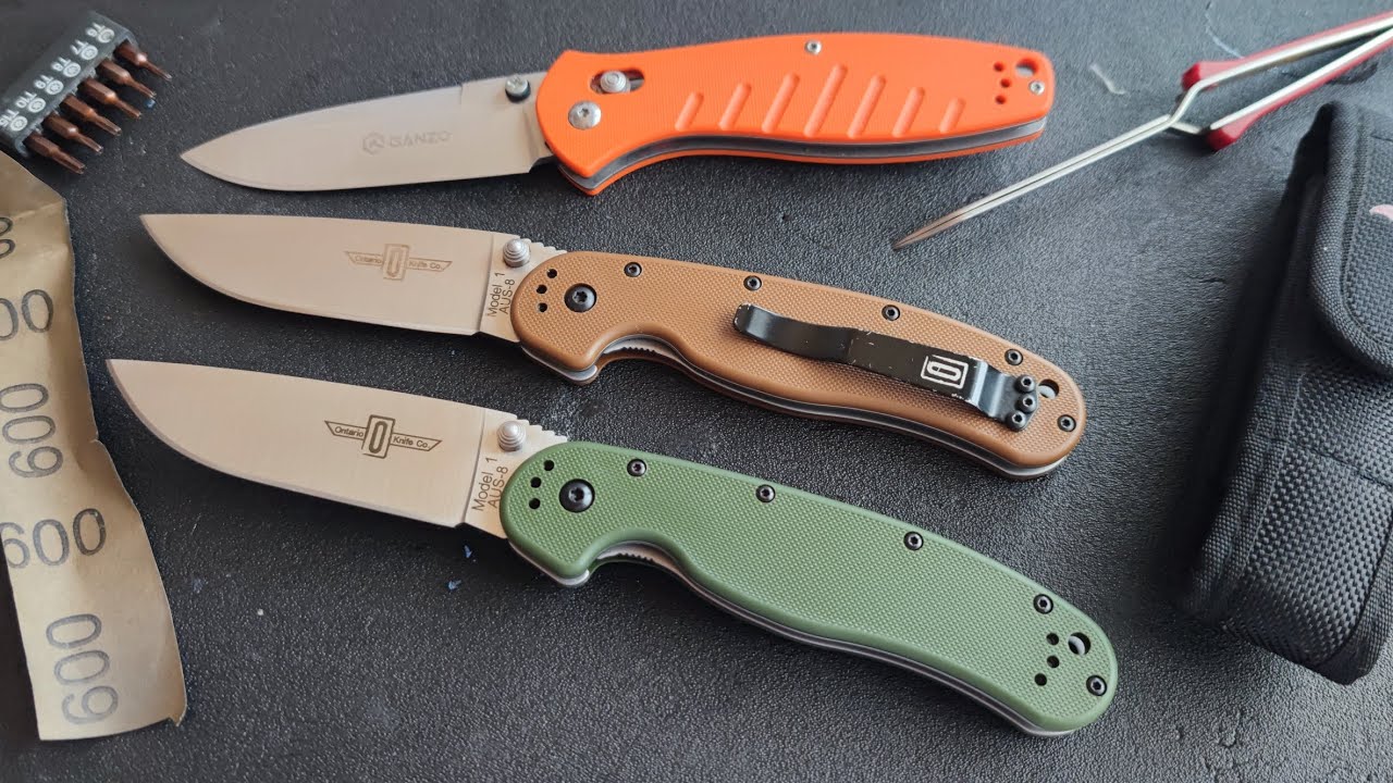 Ontario knife Co. це вам не Ganzo. Rat model 1 Aus 8 огляд українською розбірка чистка порівняння 