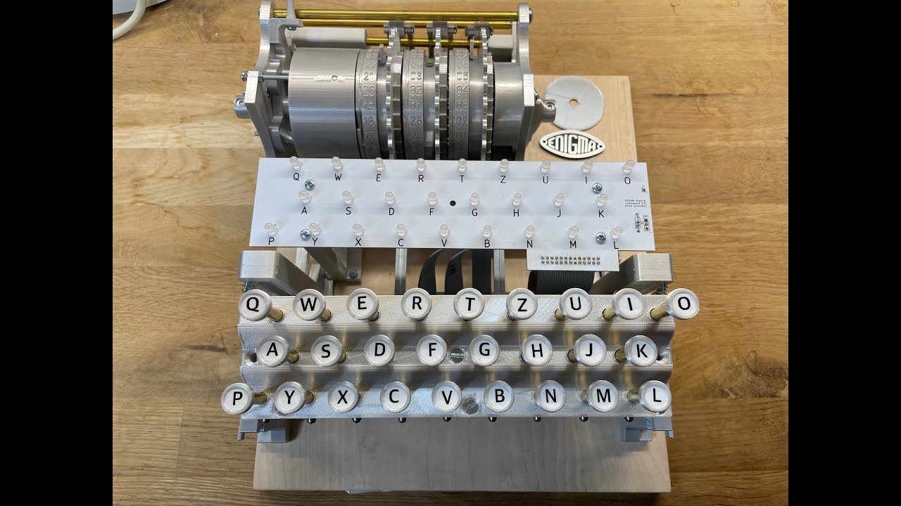 Fully Working 3D Printed Enigma Cipher Machine Replica