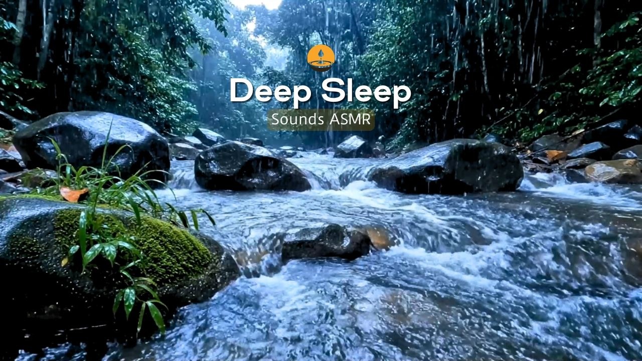Derin Bir Gece Uykusu ve Rahatlama İçin Yağmur ve Akan Nehir Sesleri