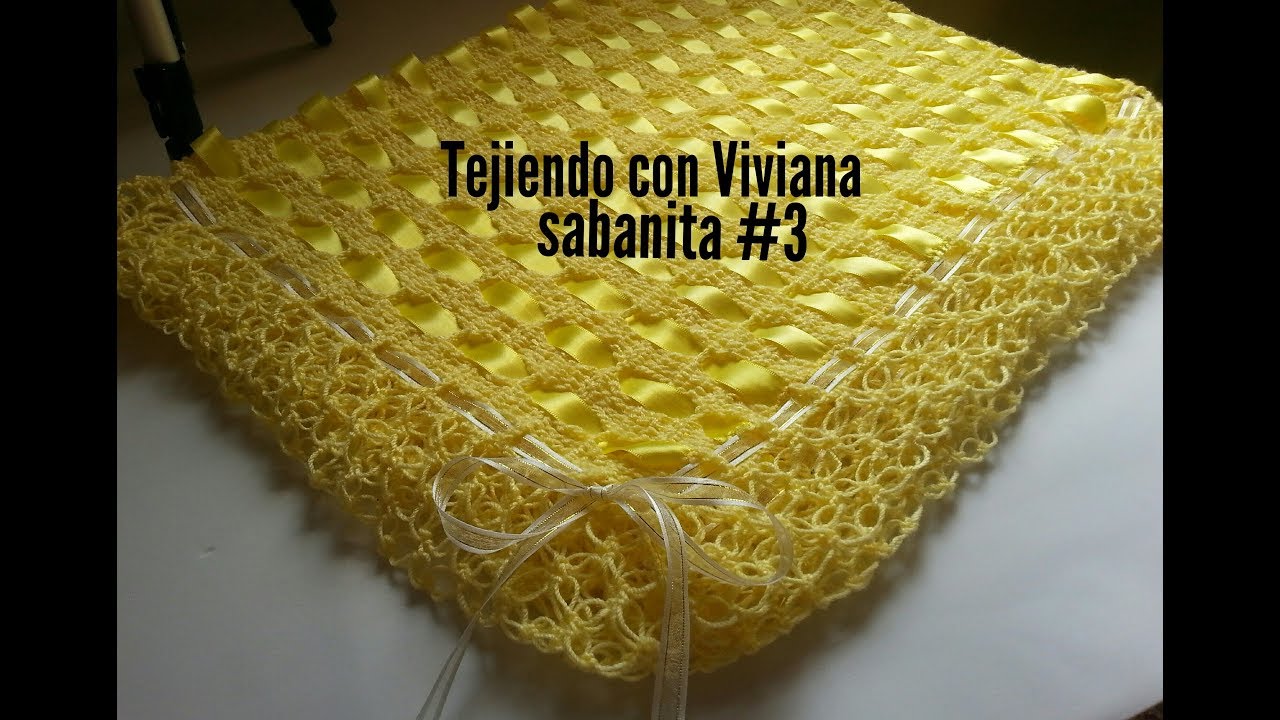 SABANITA O MANTA PARA BEBÉ fácil tejida a gancho crochet
