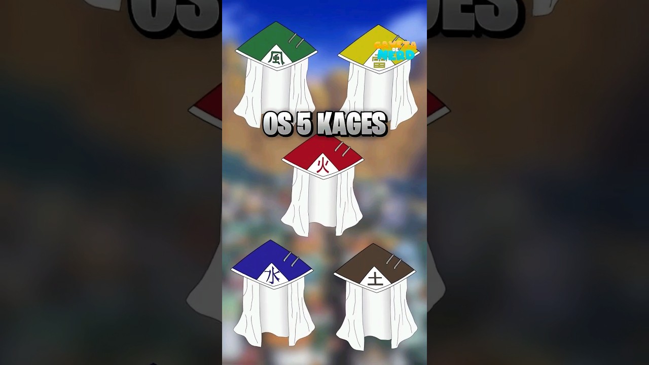 OS 5 KAGES MAIS PODEROSOS DE CADA PA&Iacute;S EM NARUTO #shorts #naruto