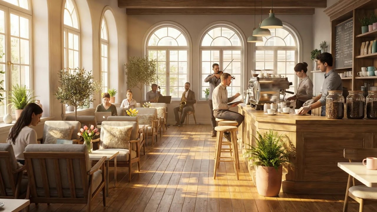 따뜻한 커피와 시원한 재즈가 만나는 봄 ☕🎷🌷