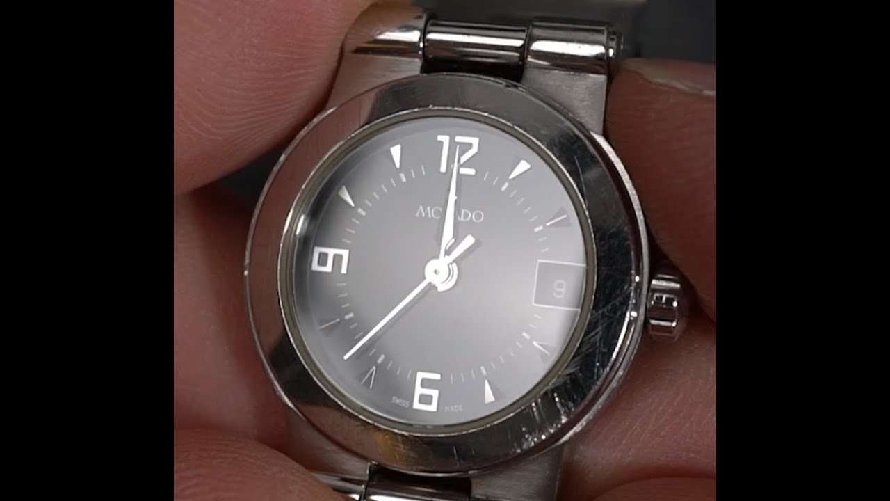 Movado Vizio 84.36.1831 women's watch using ETA 956.112 review + Battery  gasket service