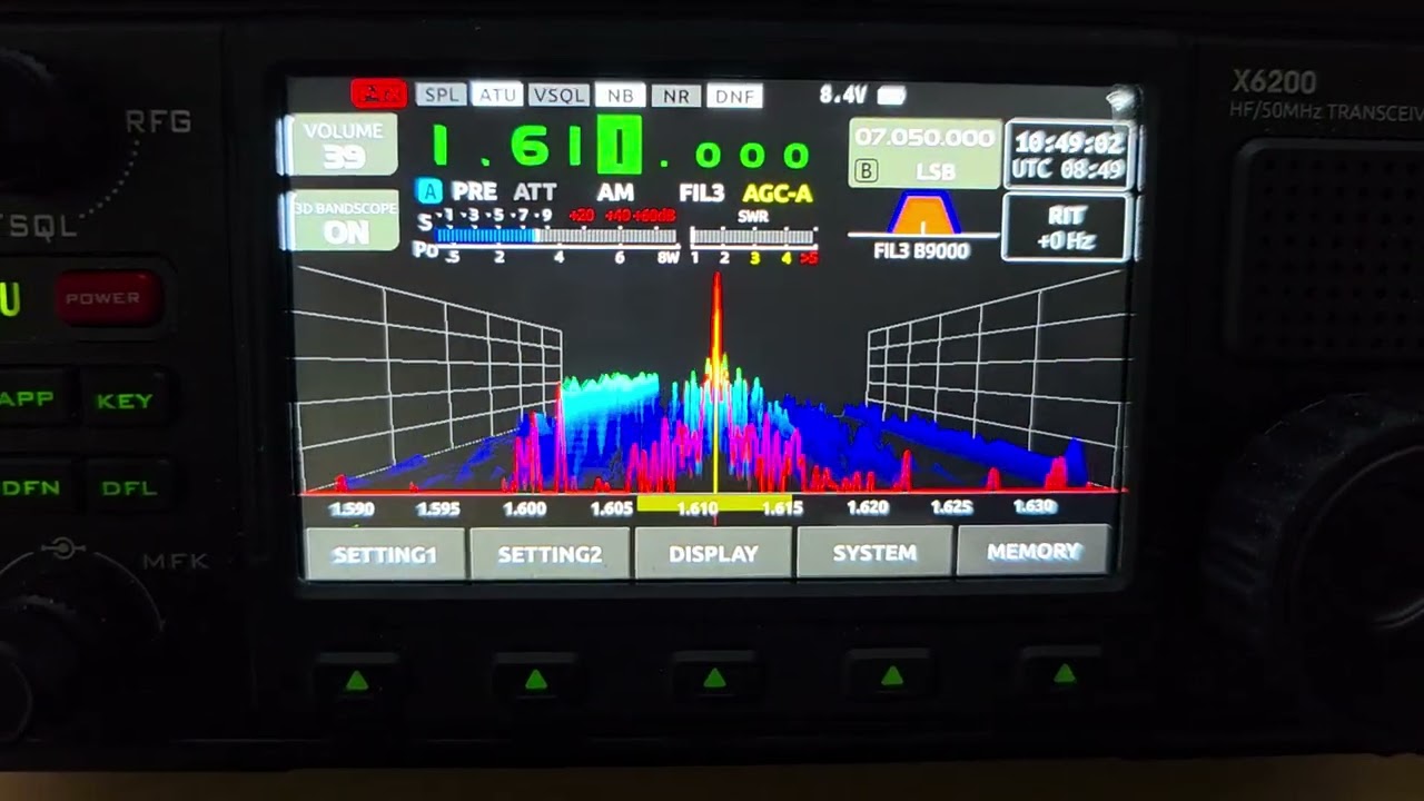 X6200 Xiegu on active loop antenna LZ1AQ with new Fw V1.07