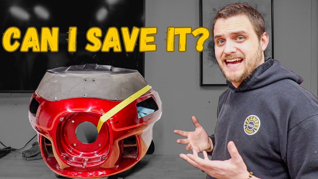 Restoring a DESTROYED Harley-Davidson FXR Fairing!