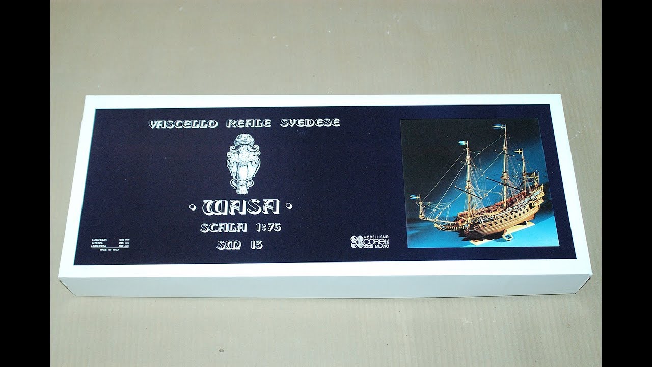 Corel Wasa Swedish Frigate 1628 64-GUN SHIP 1:75 Scale Wooden Model Ship Kit