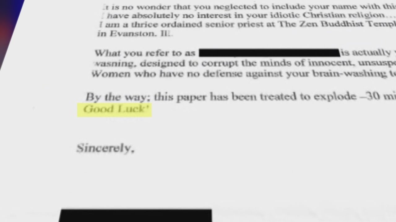 Threatening letter sends in bomb squad
