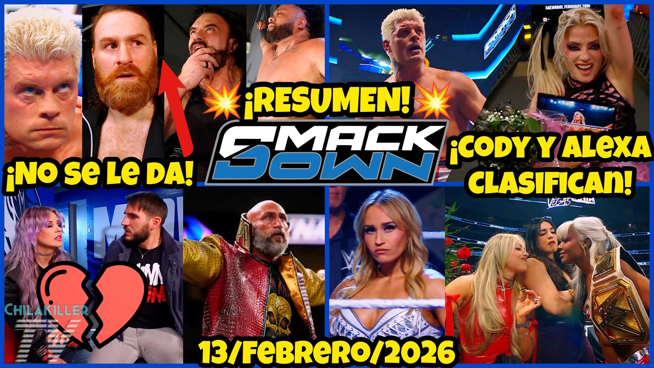 ¡A SAMI NO SE LE DA NADA! | WWE SmackDown | 13 Febrero 2026 | RESUMEN Y RESULTADOS