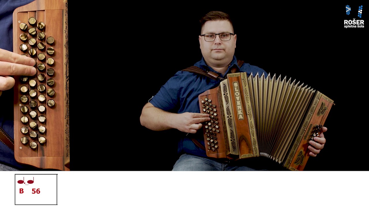 Učenje harmonike preko video lekcij l Ta sosedov Francelj (L. Slak) DEMO l Spletna šola Rošer