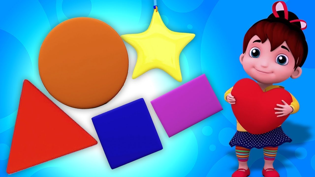former sång | lära sig former | 3D Rhymes | Shapes Song