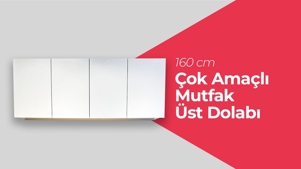 Trio Pazaryeri Çok Amaçlı Mutfak Üst Dolabı (160 cm) Kurulum Videosu