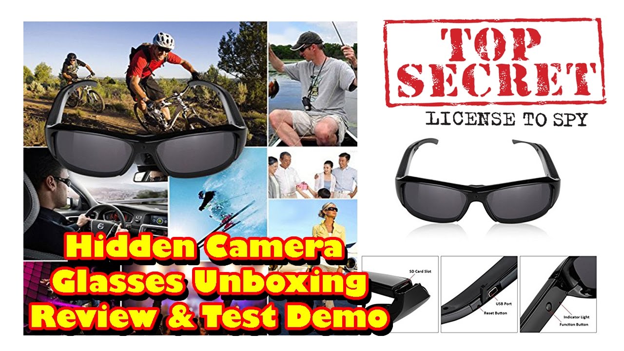 Hidden Camera Glasses Unboxing Review & Test Demo