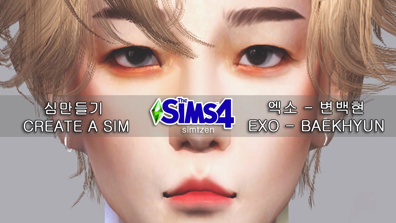 Creating EXO BAEKHYUN in the Sims 4 ✨ DL + CC 엑소 | 슈퍼엠 백현 (심만들기)