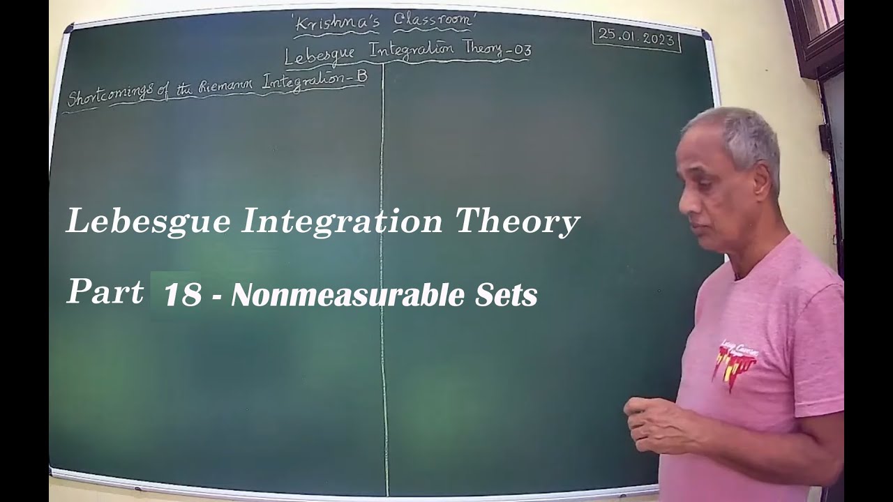 Lebesgue Integration  - 18 -  Nonmeasurable Sets