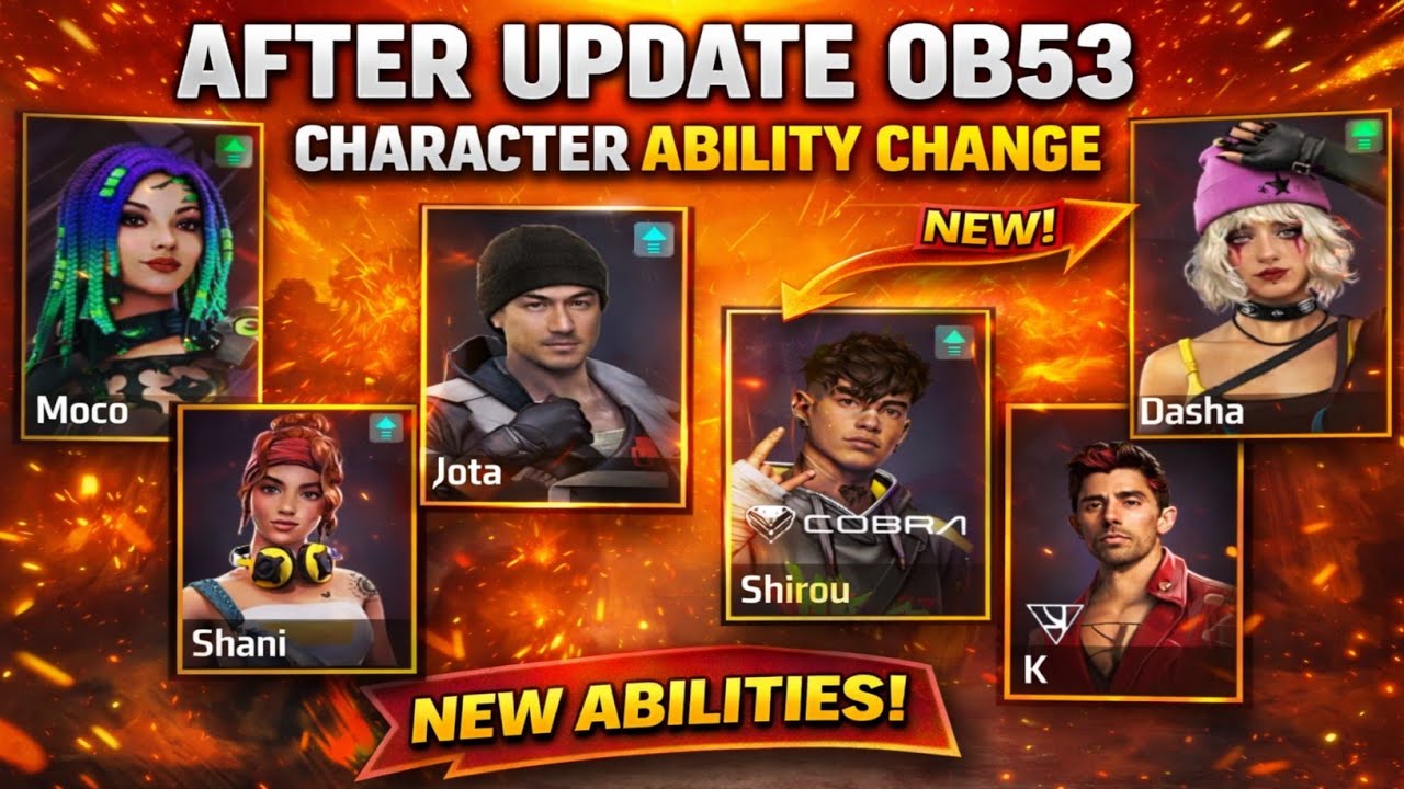 OB53 Character Ability Change 🔥 Buff & Nerf Explained | After Update Character Ability Change