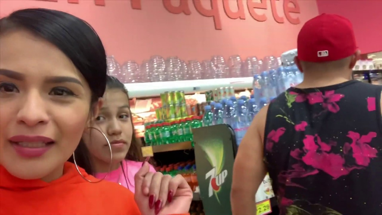 Grocery shopping at El super