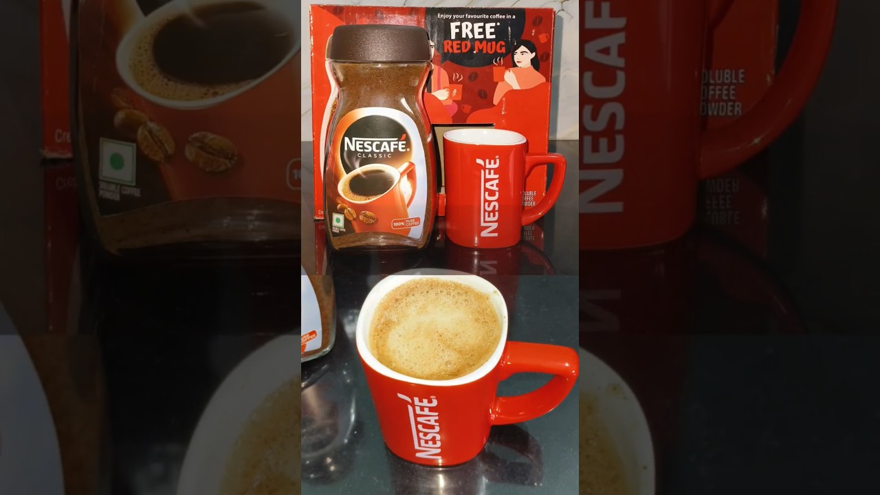 Nescafe Coffee ☕ with Mug Unboxing #Nescafe #asmr #coffee #breakfast #shorts