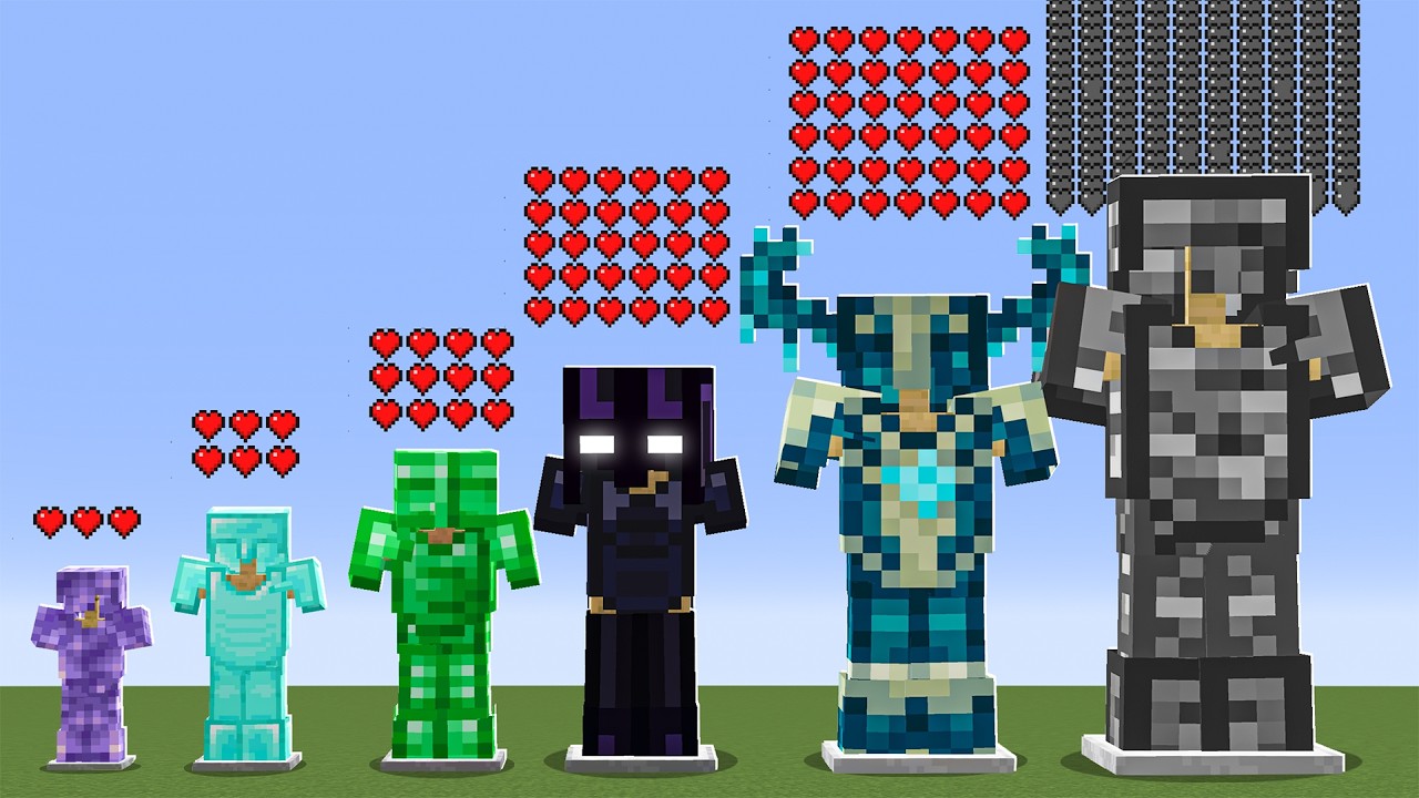 which armor is stronger in Minecraft experiment ?