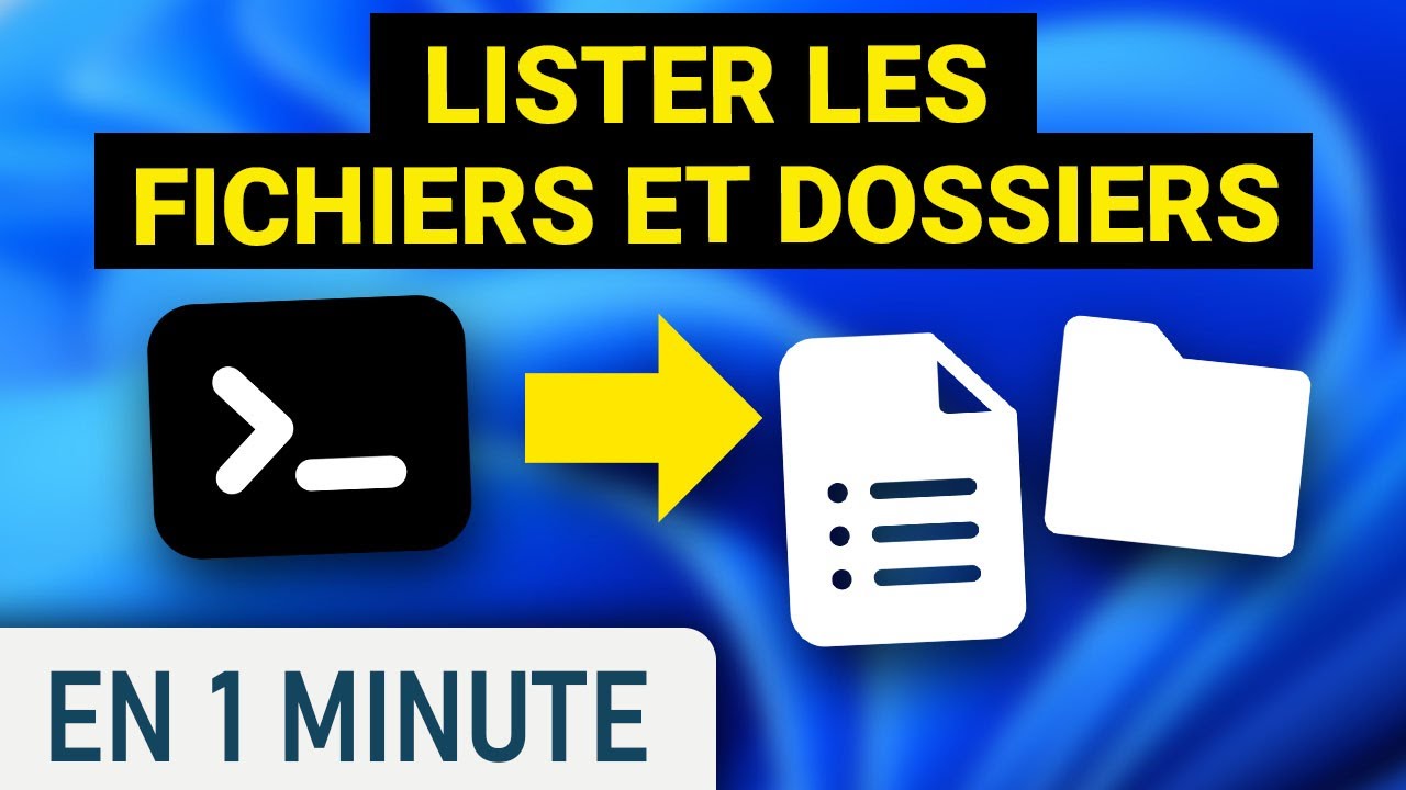 Lister les dossiers et fichiers depuis le terminal sur Windows