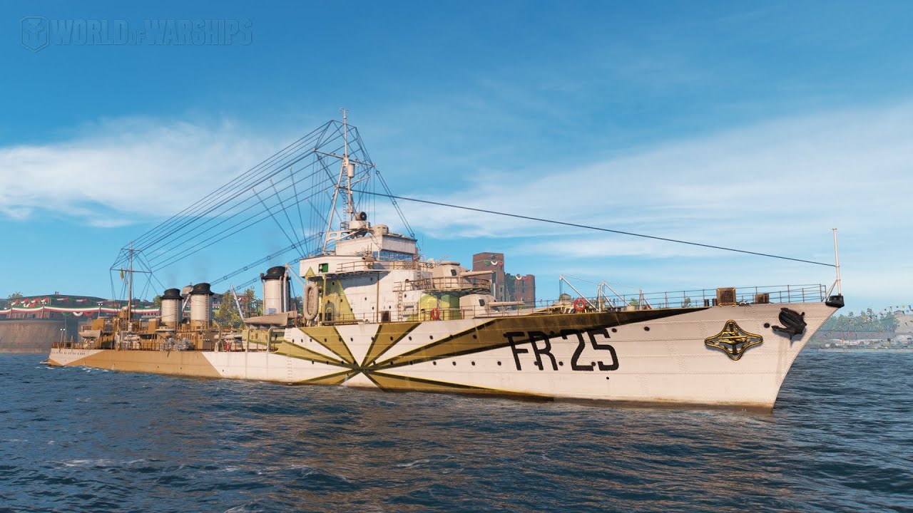 World Of Warships - Replay Italian Premium Destroyer FR25, how to Yolo and not Yolo
