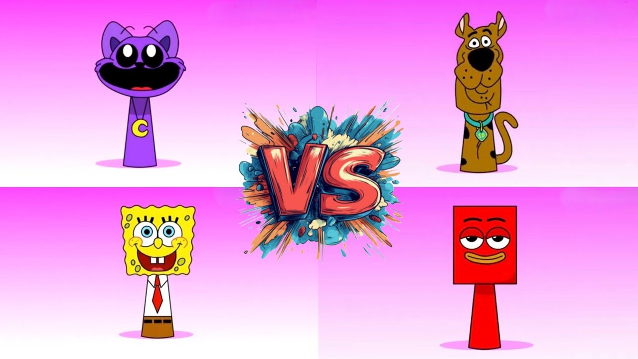 🎮 Incredibox Sprunki OC : Catnap VS Scooby-Doo VS SpongeBob VS Rectangle | Tiles Hop