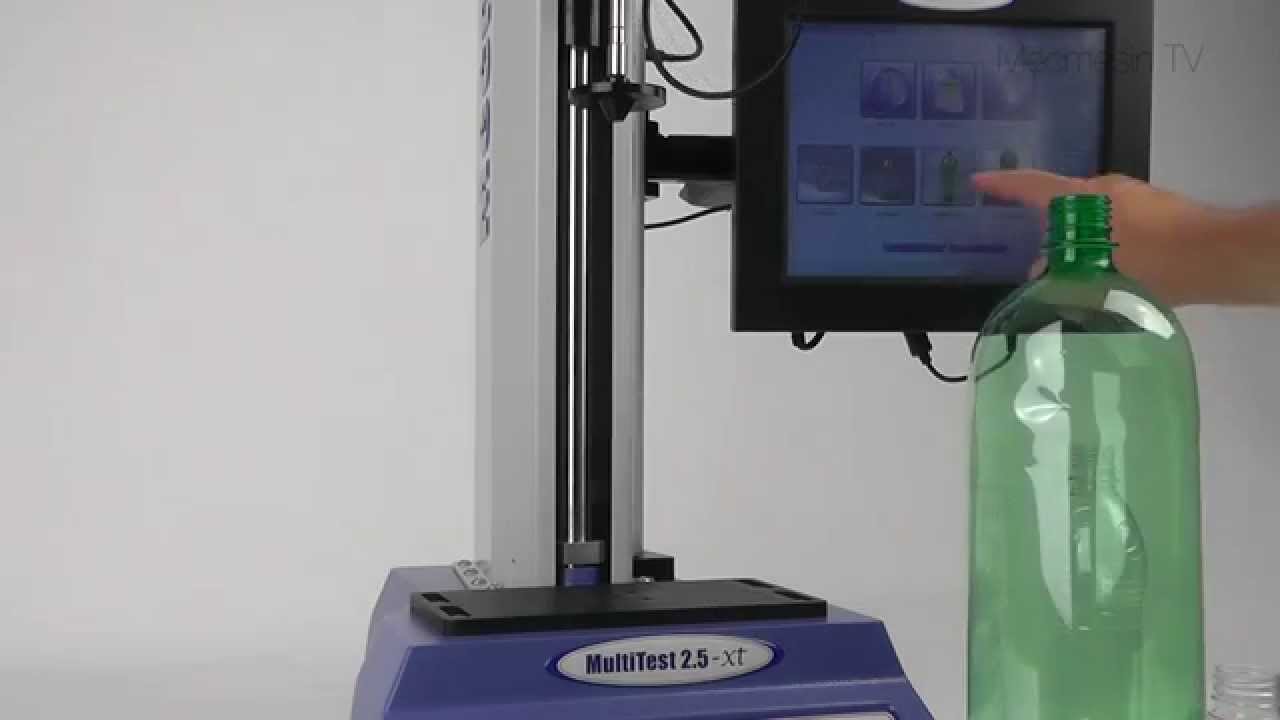 Top-load Testing with Bottle Height Measurement - Mecmesin Force Measurement