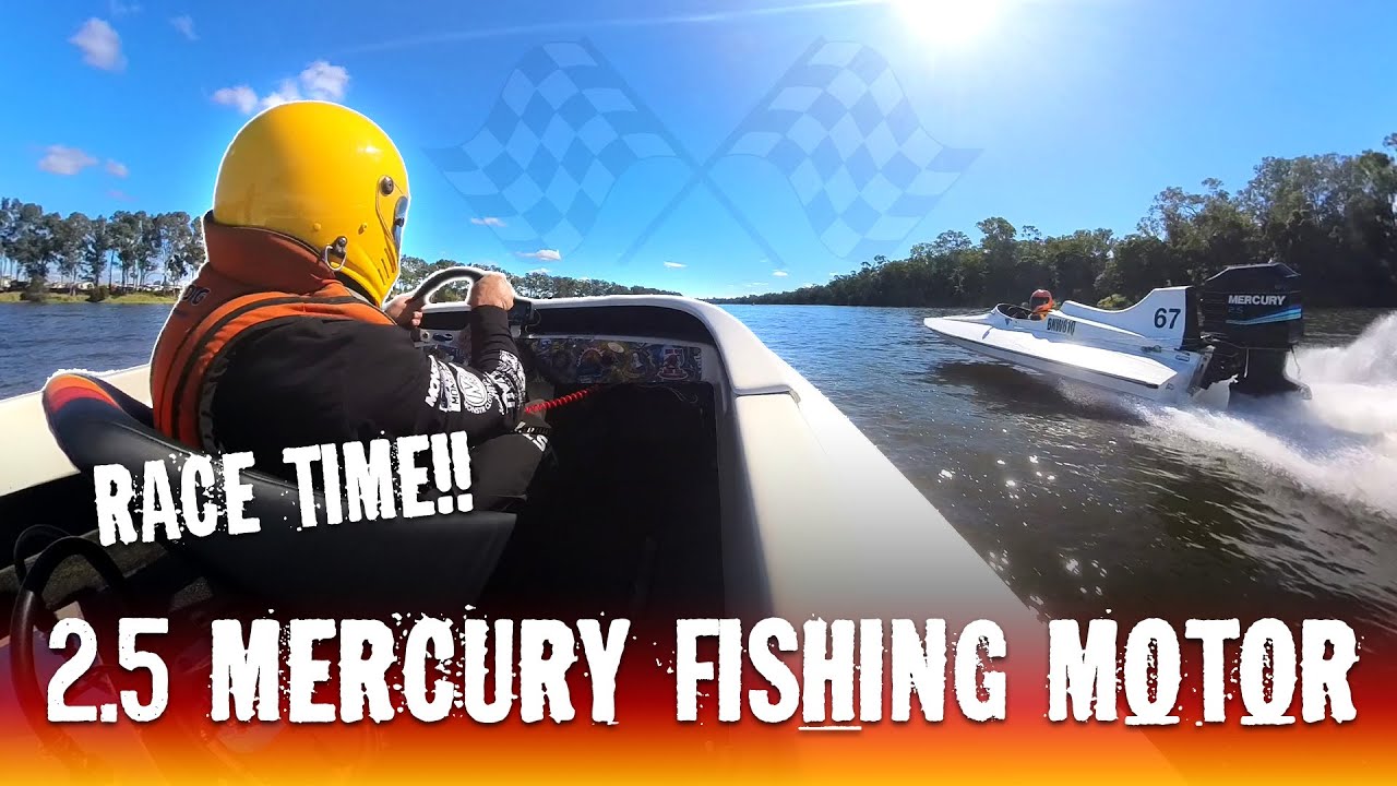 FIRST RACE - NEW BULLET BOAT BUILD - 2.5 MERCURY ENGINE