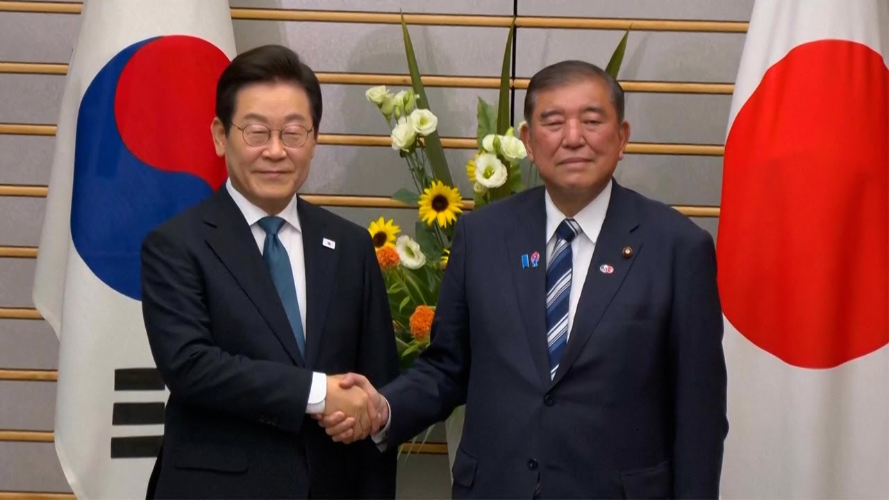 首相官邸で日韓首脳会談