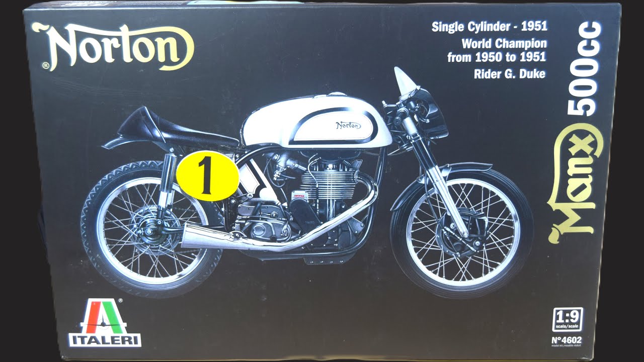 Italeri Geoff Duke Manx Norton 500 1/9 Build Photo Montage