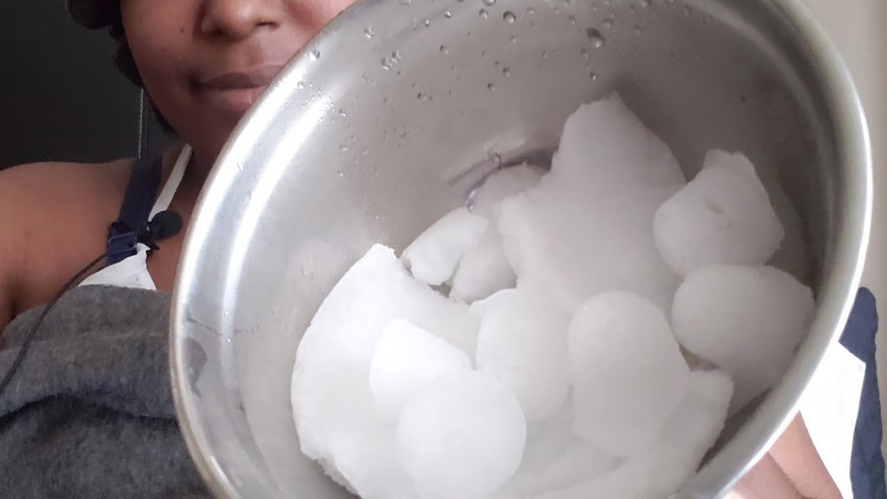 ASMR ICE BALLS AND REFOZEN SHAVED CHUNKS ❄☃️