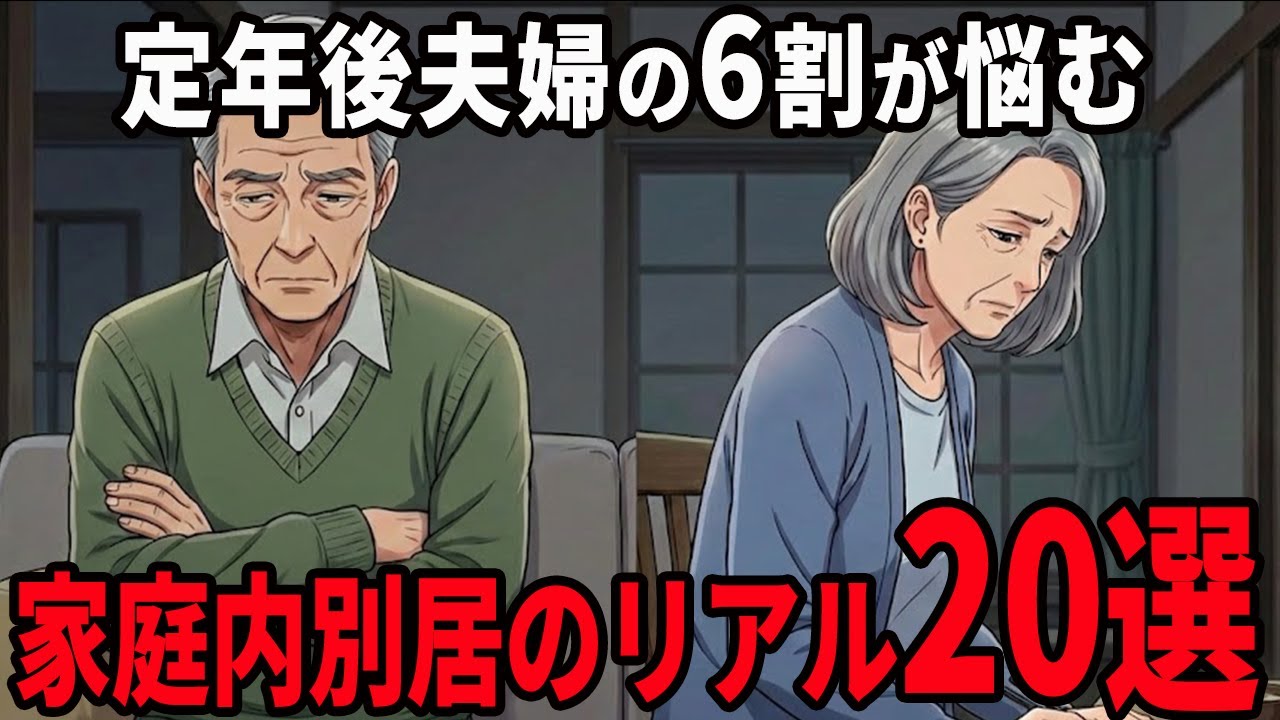 【シニアの本音】熟年夫婦の家庭内別居のリアル 20選紹介します