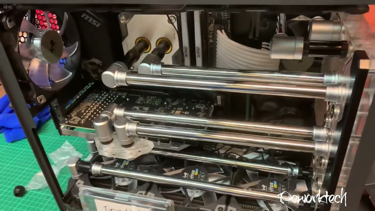 Metal tube high performance custom water cooling pc .